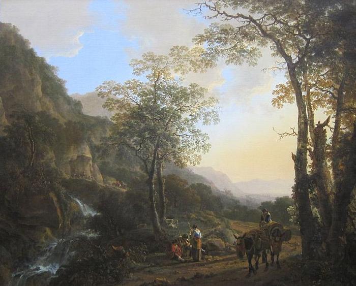 Jan Both An Italianate Landscape with Travelers on a Path, oil on canvas painting by Jan Both, 1645-50, Getty Center China oil painting art